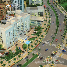 White color hotel building 3d model house